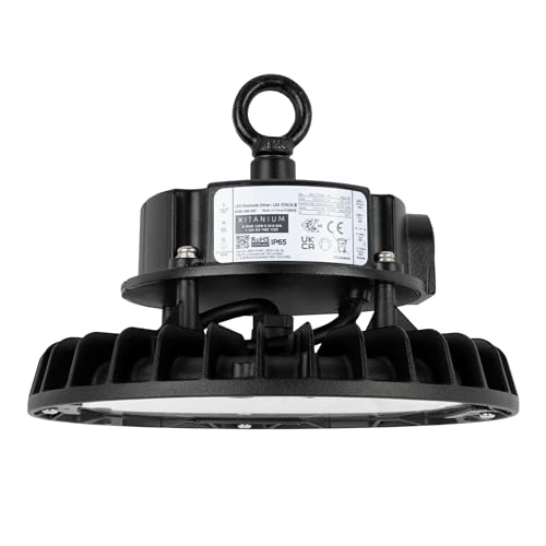 Ledvion - LED Hallenstrahler, IP65, 100-80-55W, 175 lm/W, Treiber, 6500K, Dimmbar, werkstattbeleuchtung, hallenbeleuchtung, deckenleuchte werkstatt, Industriestrahler