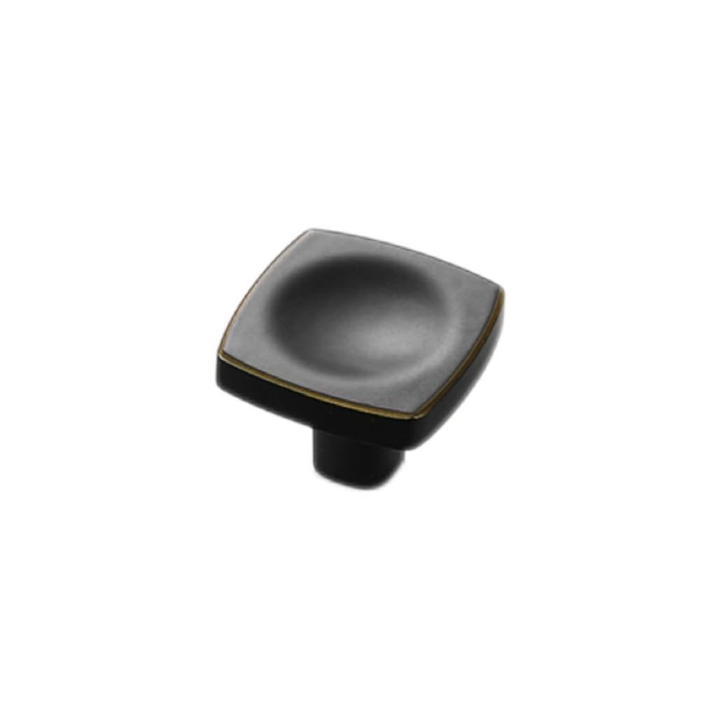Maniglie per armadi in lega di zinco per mobili, Confezione Da 20 Maniglie for Armadi Multicolori Con Foro Singolo 128mm/96mm(Black Brass,Single Hole)