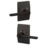 Schlage F40LAT716CEN Century Collection Latitude Privacy Lever, Aged Bronze