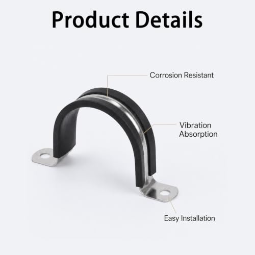 Abrazaderas de tubo de 30 mm para fijar tuberías de agua y cables en paredes de exterior e interior 5