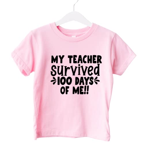 My Teacher Survived 100 Days Of Me 100 Days Of School Shirt for Kids, Happy 100th Day Of School T-shirt for Boys, Girl, 100 Days Of School Toddler Shirt.3