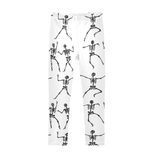 ZZKKO Girls Leggings Dancing of Skeletons Toddler Girls Clothes Leggings for Girls Toddler Girls Leggings 3-4T