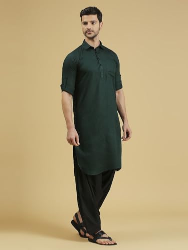 Image of Rajubhai Hargovindas Men's Festive Cotton Pathani Kurta