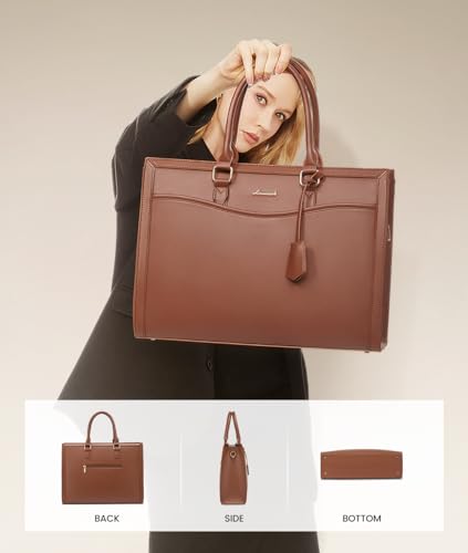 Image of LOVEVOOK Laptop Tote Bag for Women, Office Work Bag Briefcase fit for Laptop, Large Capacity Teacher Bag Handbag