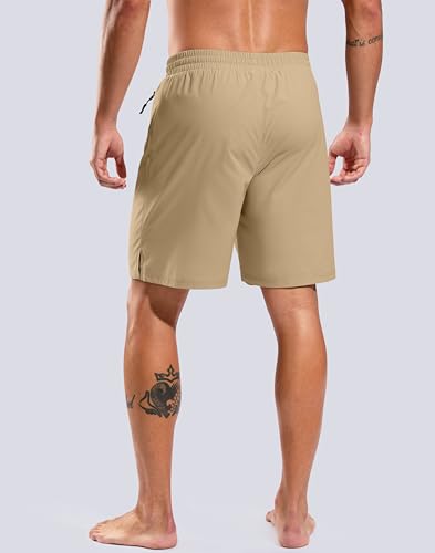 Image of G Gradual Mens Swim Trunks with Compression Liner 7 inch /9'' Quick Dry Board Shorts Swimsuit Bathing Suit for Men Zipper Pockets