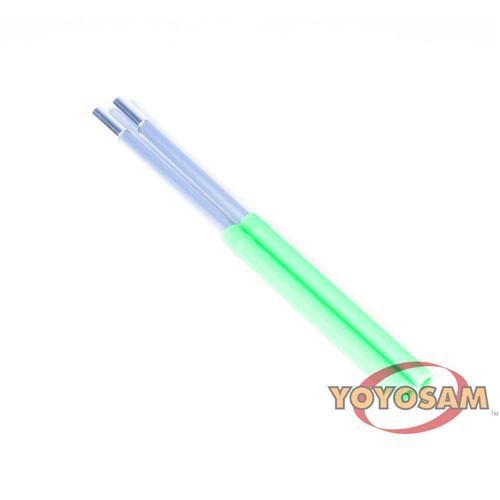 Mr Babache Xtreme Coloured Silicone Grip Diabolo Handsticks - UV Green