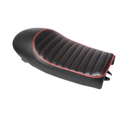 Selle plat moto universelle en cuir synthétique robuste pour finitions soignées