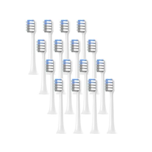 Compatible For T200 Replacement Toothbrush Heads Vacuum Soft Bristle Brush(White gray-16pcs)