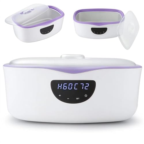 Mixtric MáQuina Parafina Aluminio para Tratamientos Manos y Pies, Calentador Parafina Gran Capacidad 4000 Ml, Calentador Cera Calentamiento RáPido, con Modo AutomáTico y Manual,A
