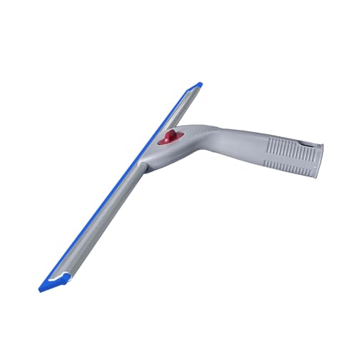 Image of Car Window Cleaning Squeegee 45cm 18 Inch Water Wiper for Bathroom Glass Home Mirror Wall Tiles Silicone Blade Plastic Handle (18IN /45CM, Blue)