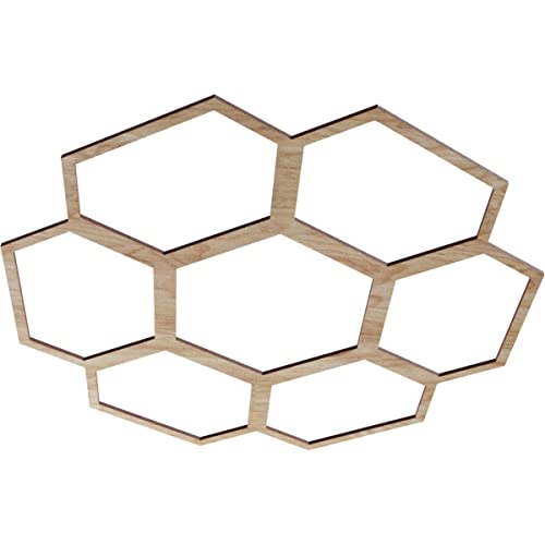Image of Ekena Millwork 28 inchOD x 9 7 /8 inchID x 3 /8 inchT Florin Wood Fretwork Pierced Ceiling Medallion, Red Oak