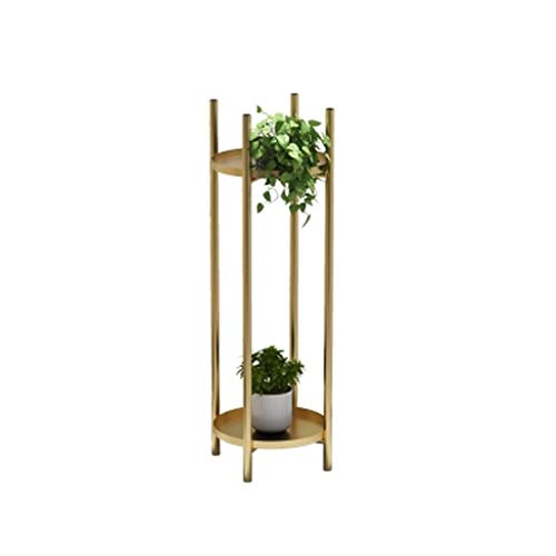 Madcg Iron Flower Stand Suitable For Both Indoor And Outdoorflower Stand Fine Flower Pot Holder Concise (Color : Gold)