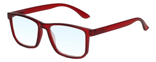 Image of Calabria R861 Rectangular Blue Light Blocking Reading Glasses Men Women Trendy Eyeglass Work Gaming Computer Readers w /Case