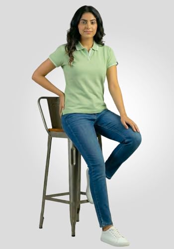 Image of Wear Your Opinion Womens Premium Pique Polo Collar Neck T-Shirt Womens Premium Pique Polo Collar Neck T-Shirt (Design: Tipped Polo)