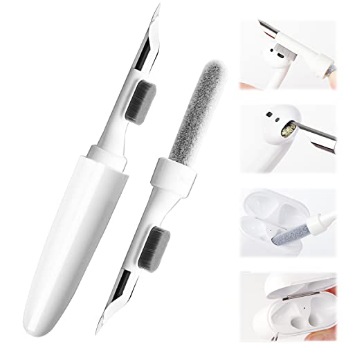 Multifunktionaler Airpods-Reinigungsstift, kabelloser Ohrhörer, Reinigungs-Set für Bluetooth-Kopfhörer, Hüllen-Reinigungswerkzeuge für Airpods 1/2/3/Pro (weißer Stift) Cover