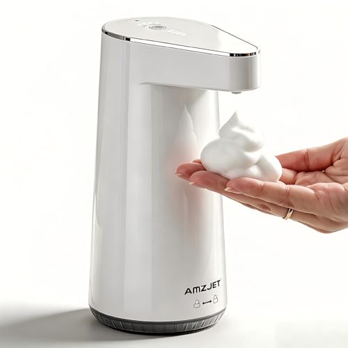 2026 Patent Edition Automatic Soap Dispenser Touchless 300ml Hand Soap Dispenser with 4 Adjustable Foam Levels IPX5 Waterproof Rechargeable Foaming Soap Dispenser for Kitchen & Bathroom