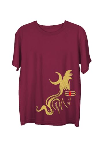 Image of Wear Your Opinion Men's S to 5XL Premium Combed Cotton Printed Half Sleeve T-Shirt (Design: Grunge Shiva)