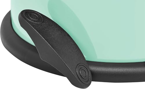 WESCO klassischer Tretabfallsammler CAPBOY MAXI in der Farbe weiß, pulverbeschichtetes Stahlblech, Metalleinsatz aus 22 Liter Volumen, Kunststoff-Fußtritt