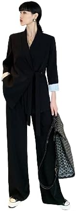 Amazon パンツスーツ しわになりにくい生地 ウエストマーク ジャケット パンツ 2点セット レディース 並行輸入品 パンツスーツ 通販