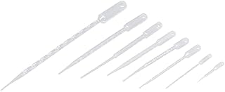 JNKET 100PCS 0.2ml/0.5ml/1ml/ 2ml /3ml/ 5m/10ml /3ml Lengthen Disposable Graduated Plastic Transfer Pipettes Suitable for Science Laboratory DIY Art (100, 2ml)