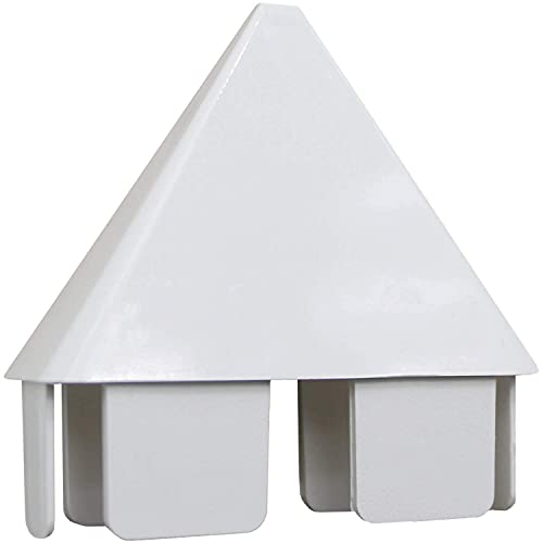 Jake Sales Vinyl Picket Fence Caps - 7/8" X 3" Pointed Vinyl Fence Picket Caps - White Picket Caps. Qty 5 #TOP4