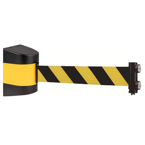 CAIFEXUE 2/3/5/10M Attraction Wall Mounted Belt Barrier, Retractable Queue Rope Barrier with Mounting Accessories/a/2M/6.6Ft