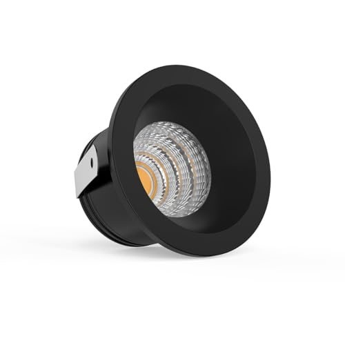Image of Goldmedal Spark Pro 3W Black LED COB Spot Light - Neutral White (4000K) |Cut-Out Size:O30mm |Recessed Spot light for False Ceiling |Suitable for Indoor Application |Body Color:Black |Aluminium Housing