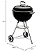 Weber Classic Kettle Holzkohlegrill/Porzellanema... Deckel und Kessel, 47 cm Grillfläche, One-Touch-Reinigungssystem, Deckelthermometer, Dreibein-Ständer und Räder, Schwarz
