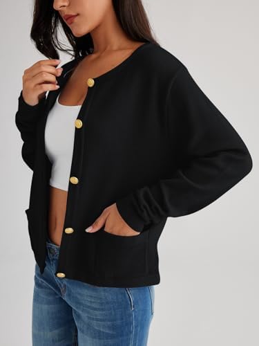 LILLUSORY Women Cardigan Sweaters Fall Outfit Clothes Fashion Cropped Jackets Trendy 2026 Casual Long Sleeve Tops