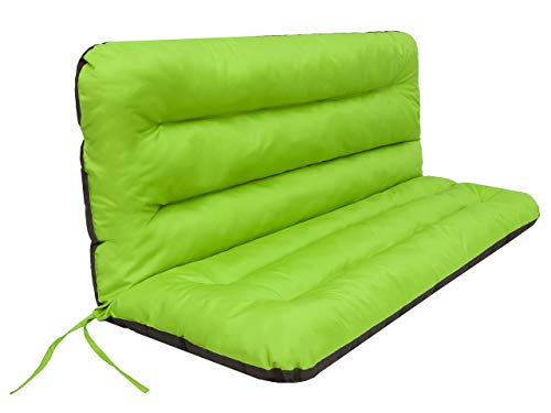 HOBBYGARDEN Ania Coussin pour Palette, extérieur, balancelle, Banc de Jardin, avec Dossier. Imperméable et de qualité supérieure – Taille XL, Largeur d’Assise : 150 cm – Vert Citron