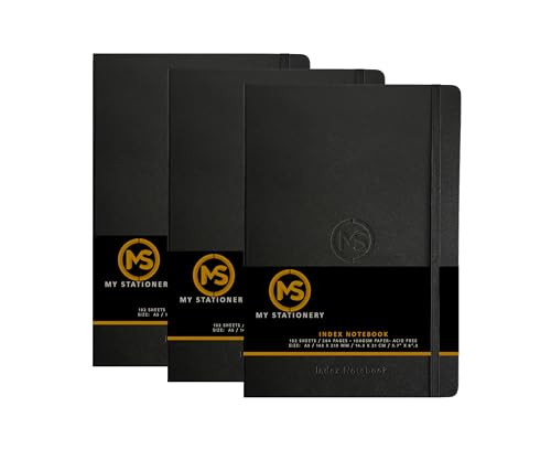 Carnet d index A5 papier 100g anti-bavure avec couverture rigide premium