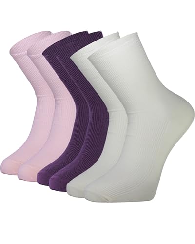 Image of omer & zeki Womens Cute Crew Socks Casual Aesthetic Socks From Neutral Cotton Socks for Women 6 PAIRS