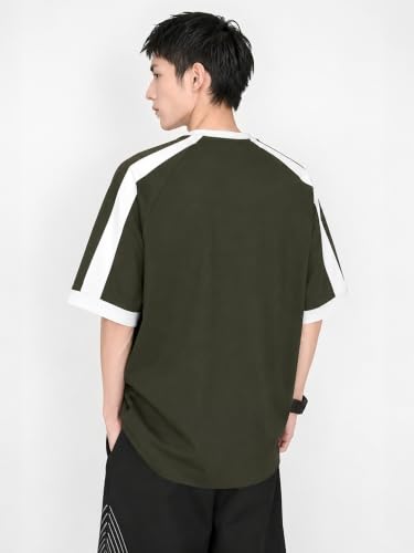 Image of Jump Cuts || Mens || Colorblock || Round Neck || 3 /4th Sleeve || Cotton Blend || T-Shirt