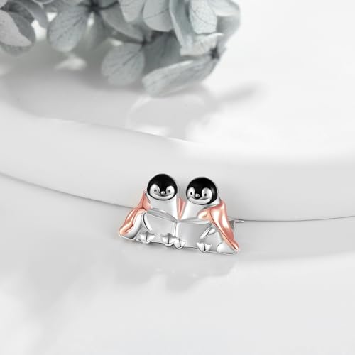 Image of Butterfly /Dragonfly /Penguin /Ghost Pin Butterfly Brooches Sterling Silver Butterfly Christmas Jewelry For Women Sister