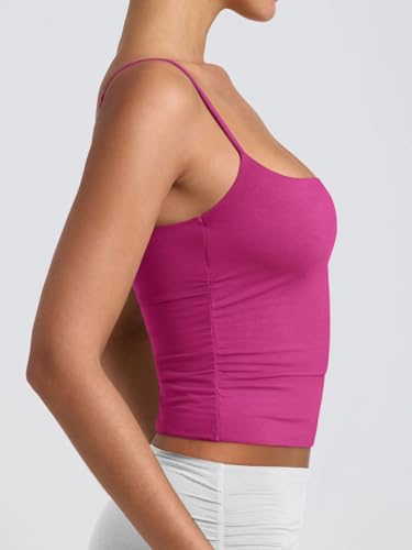 Image of PINKMSTYLE Women's Basic Double Lined Scoop Neck Tank Tops Adjustable Cami Tank Summer Sleeveless Tops