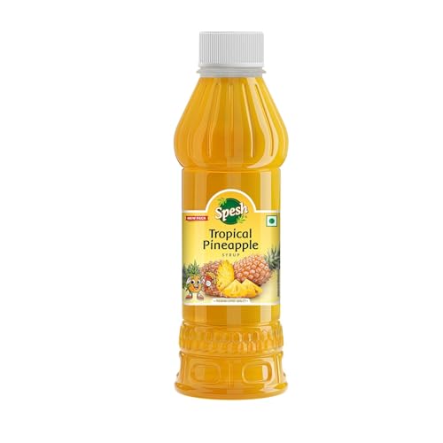 Image of SPESH Tropical Pineapple Syrup Sharbat 700 ML | Premium Pineapple Drink Concentrate | Instant Refreshing Summer Beverage | Perfect for Mocktails, Milkshakes, Desserts & Juices