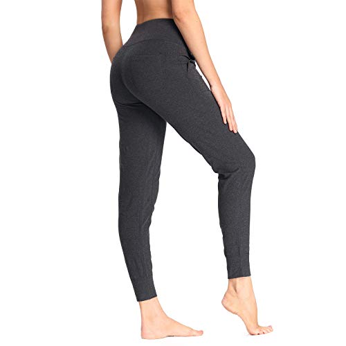 Sportsnew Women Cotton Joggers Yoga Sweatpants With Pockets Workout Casual Lounge Pants Dark Gray thumb #3