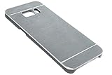  Adel Aluminium Plastique Hardcase Housse Coque pour Téléphone Compatible avec Samsung Galaxy S8 Plus - Argent