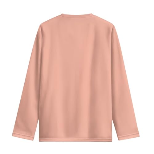 Image of Girls Long Sleeve Shirts Casual Crewneck Soft T-shirts for Girls 3-16 Years Old