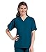 Scrub Zone Premium Uniform Medical One Pocket V-Neck Scrub Top, Caribbean, Small