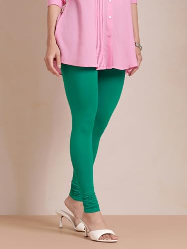 Image of TWIN BIRDS Tailored Cut and Classic Fit Super Stretchable Elastane Fabric Churidar Leggings for Women