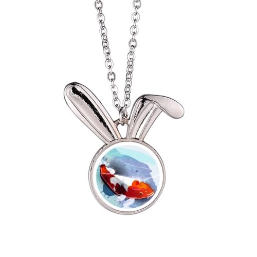 Collier lapin aquarelle koi japonais idéal pour sublimer vos tenues d'été