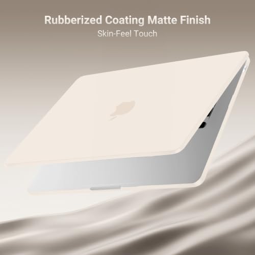 Image of MOSISO Compatible with MacBook Air 15 inch Case M5 M4 M3 M2 2026 2025-2023 | Model A3448 A3241 A3114 A2941, Scratch-Resistant Ultra-Thin Protective Hard Shell Case Cover, Beige