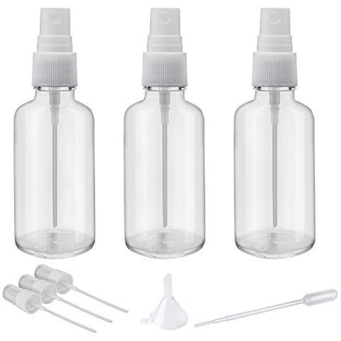 Hydior 2oz Clear Glass Spray Bottles Cover