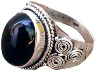 Black Onyx Ring, Handmade Silver Ring, Boho Ring, Onyx Jewelry, Vintage Ring, Mermaid Gifts, Promise Ring, Hippie Ring, Black Gemstone Ring, Mother's Day Gift For Her, Unique Jewelry, Trending Ring