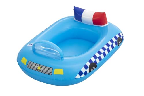 Bestway Coche De Policía Flotador, Unisex-Youth, Multicolor, Talla Única