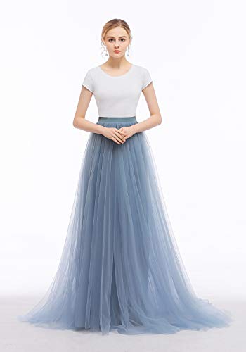 EllieHouse Maxi Long Tulle Skirt for Women Evening Party Wedding Skirts2