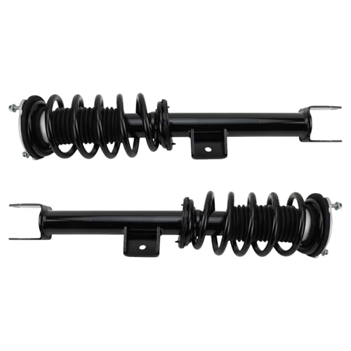 TRQ Front Driver and Passenger Side Strut and Spring Assembly Set Loaded Compatible with 17–22 Tesla 3