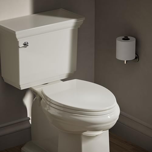 Image of KOHLER K-4774-47 Brevia Elongated Toilet Seat with Quick-Release Hinges And Quick-Attach Hardware For Easy Clean, Almond