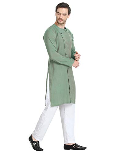 Image of Leriya Fashion Men's Slub Cotton pathan Suit Kurta